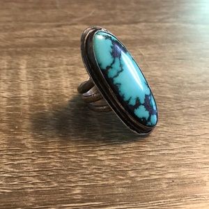 Antique vintage Navajo native sterling silver ring